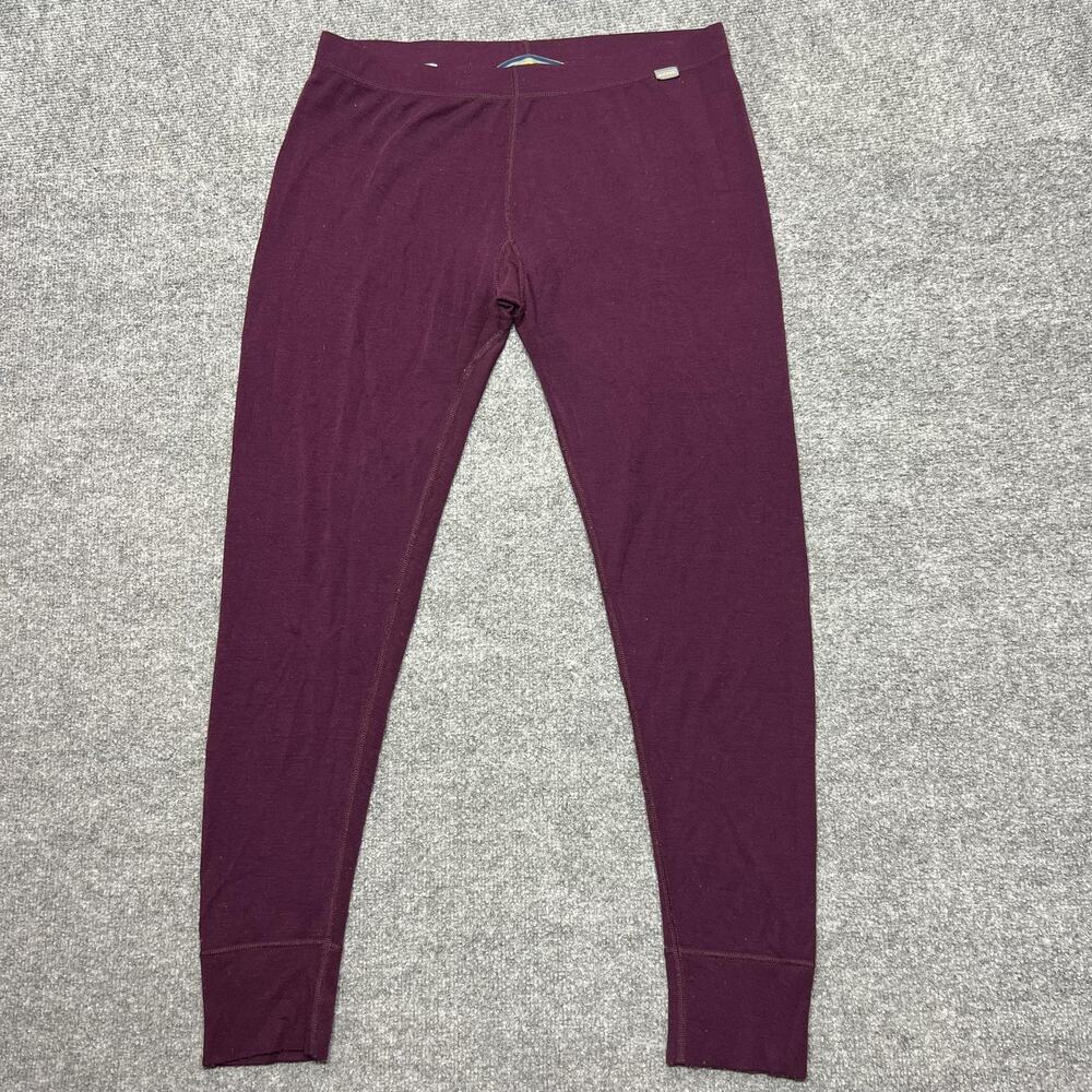 MERIWOOL Leggings Womens Medium Purple Merino Wool Thermal Baselayer Ankle Pants